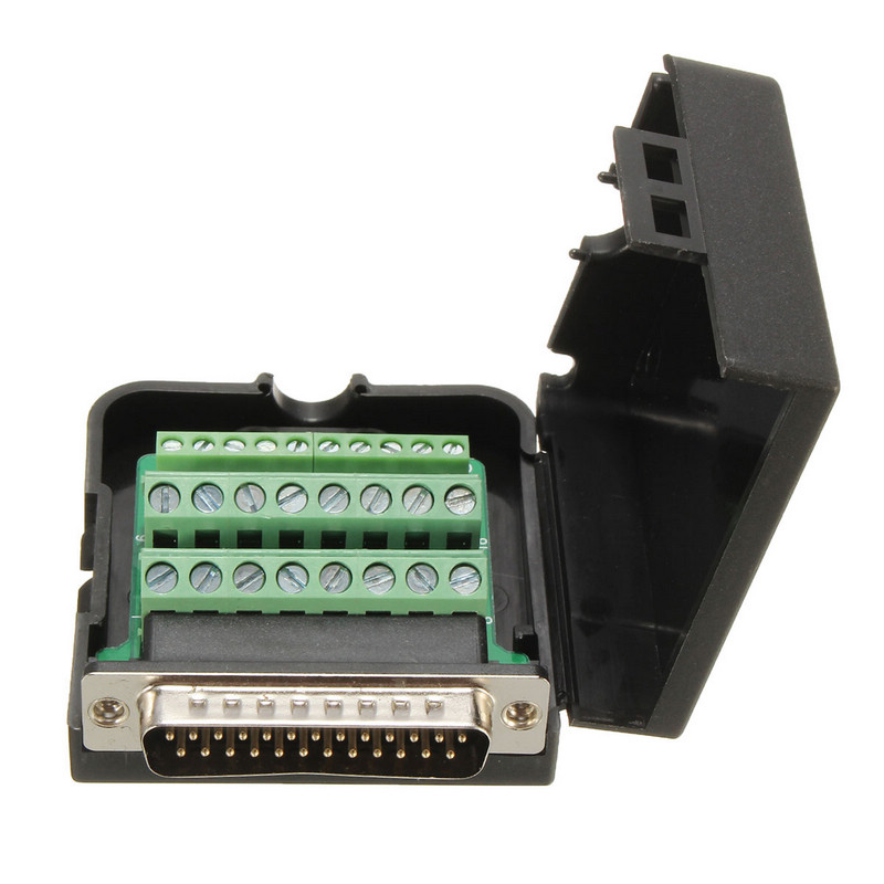 DB25 Male 25Pin Plug Breakout Board Terminals Adapter D-SUB Solderless Connector