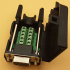 DB9 female 9Pin D-Sub Connector solderless Terminal Board Plastic Cover screw GM