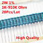 20Pcs-2W-2-Watt-Metal-Film-Resistor-1-1K-910K-Ohm-1-K-910-K-Free-Shipping