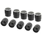 10 Pcs Black Metal 6mm Knurled Shaft Potentiometer Control Knobs LW