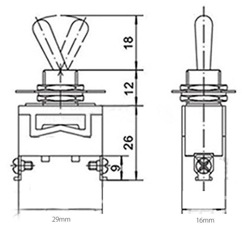 5pcs SPST 2Pin Car Boat 15A 250V ON/OFF Rocker Toggle Switch+Waterproof Boot New