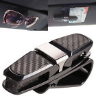 Car Auto Sun Visor Glasses Sunglasses Card Ticket Holder Clip Universal Black