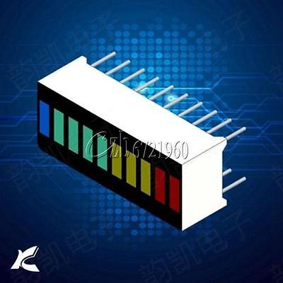 2PCS-10-Segment-Color-LED-BAR-Graph-Indicator-DIP-1-Blue-4-Green-3-Yellow-2-Red