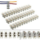 3pc White 12 Way 3A Barrier Screw Terminal Block Wire Connection Connector Strip