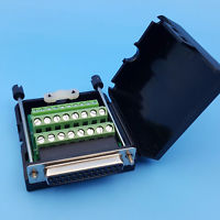 DB25 Female 25 Pin Plug Breakout Board Terminals Adapter Solderless Connector