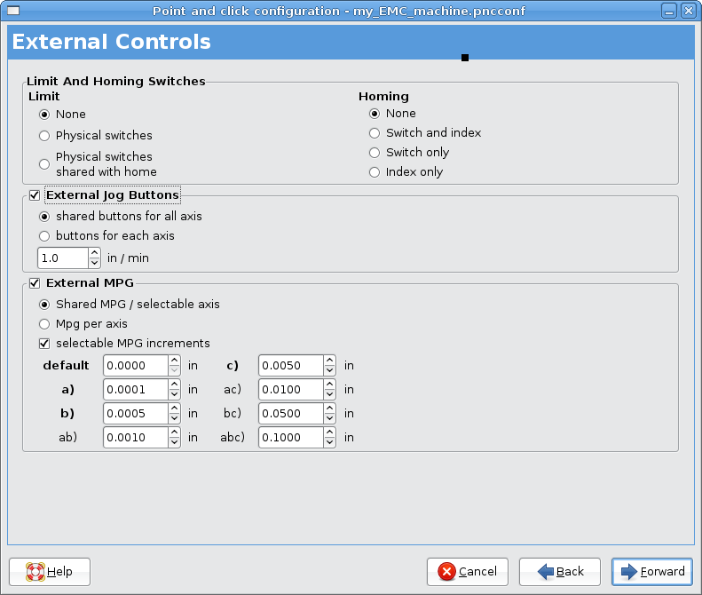 LinuxCNC Documentation Wiki: Pncconf
